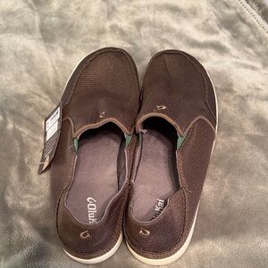 OluKai Dark Brown Casual Slip-Ons